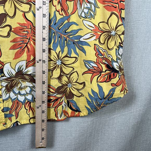 VTG Reyn Spooner Floral Aloha Shirt Tailored Fit 3XL Yellow Tropical Hawaiian - Picture 4 of 7